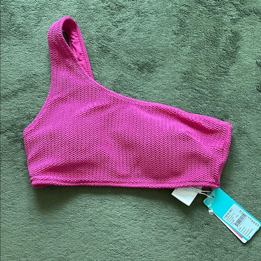 Seafolly Australia Sea Dive One-Shoulder Bikini Top (size 10; US size 6) NWT - Picture 1 of 6